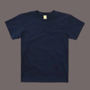 Playera Para Niños Cuello Redondo Manga Corta  Color Marino Euro Cotton