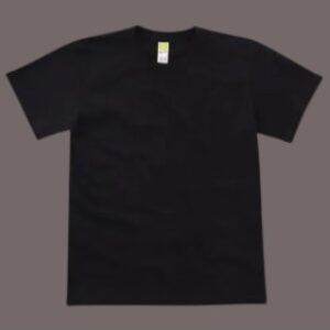 Playera Para Niños Cuello Redondo Manga Corta  Color Negro Euro Cotton