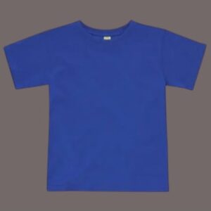 Playera Para Niños Cuello Redondo Manga Corta  Color Rey Euro Cotton