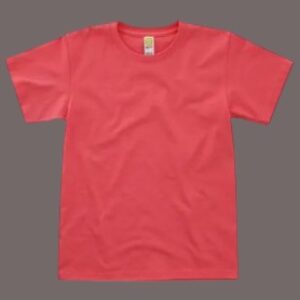 Playera Para Niños Cuello Redondo Manga Corta  Color Salmon Euro Cotton