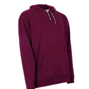 Sudadera Unisex de Alta Calidad, Color Vino, con Capucha, Cuello Redondo y Bolsillo Canguro