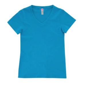 Playera para Mujer Cuello V Manga Corta Color Turquesa