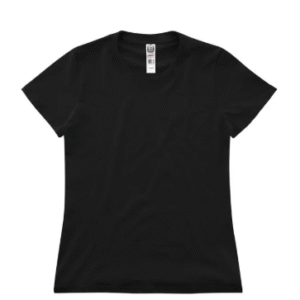Playera para Mujer Color Negro Cuello Redondo Manga Corta de Alta Calidad