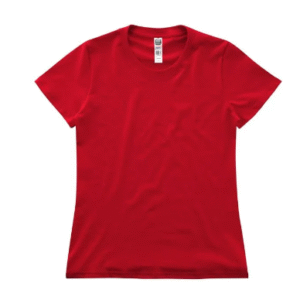 Playera para Mujer Color Rojo Cuello Redondo Manga Corta de Alta Calidad