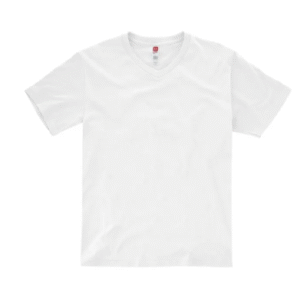 Playera para Hombre Color Blanco  Cuello V Manga Corta