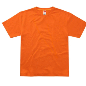 Playera para Hombre Color Naranja Neon Cuello Redondo Manga