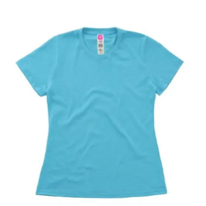 Playera para Mujer Cuello Redondo Manga Corta  Color Marino Aqua