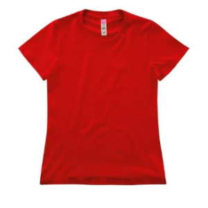 Playera para Mujer Cuello Redondo Manga Corta  Color Rojo
