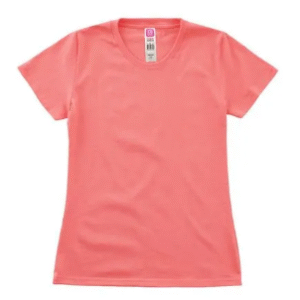 Playera para Mujer Cuello Redondo Manga Corta  Color Salmon