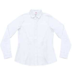 Camisa Color Blanco  Oxford Manga Larga Para Mujer